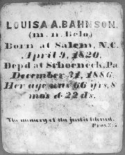 Louisa Amelia Bahnson