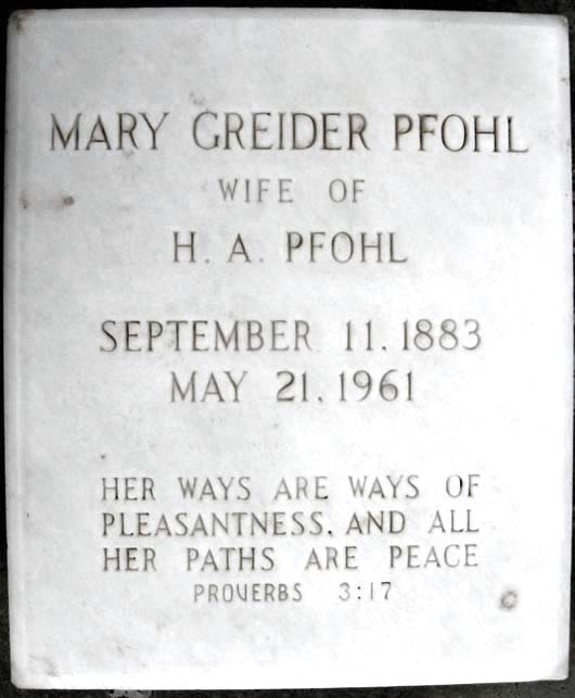 Mary Frances Pfohl