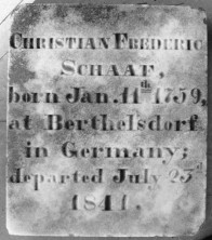 Christian Frederic (Friedrich) Schaaf