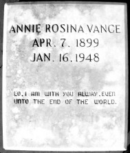 Annie Rosina Vance