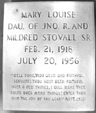 Mary Louise Stovall