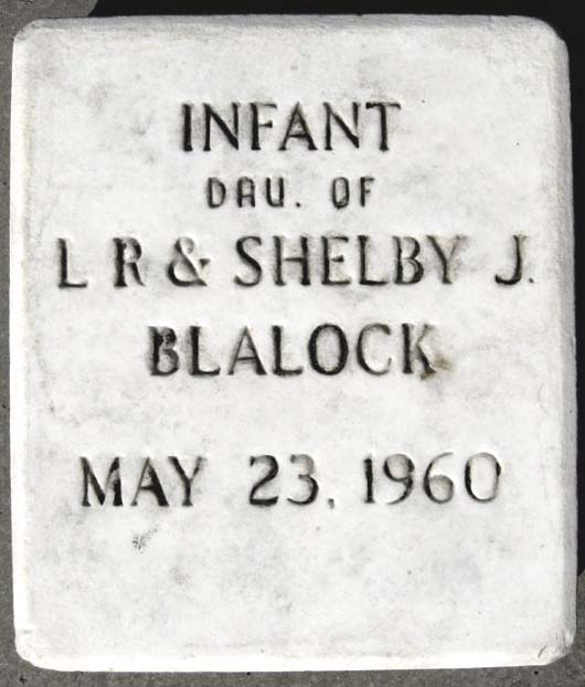Infant Daughter Blalock
