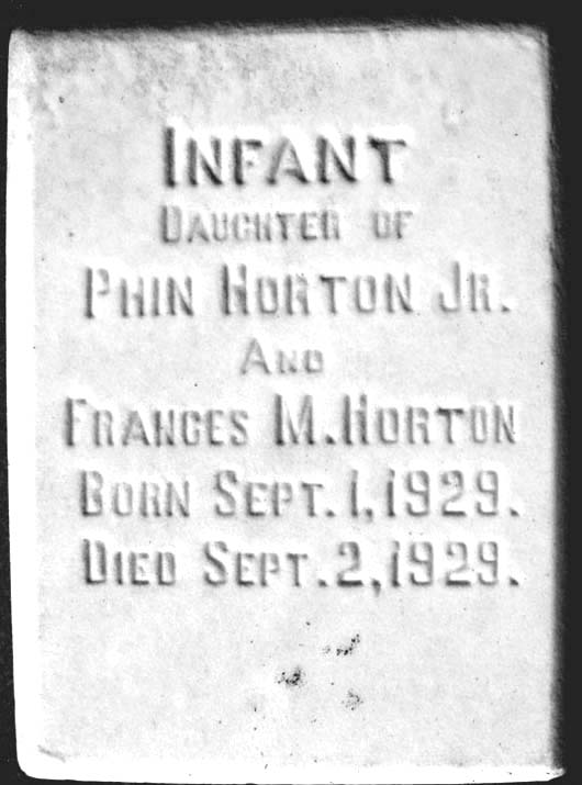 Infant Daughter Horton