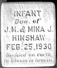 Infant Daughter  Hinshaw