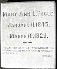 Mary Ann Louise Fogle
