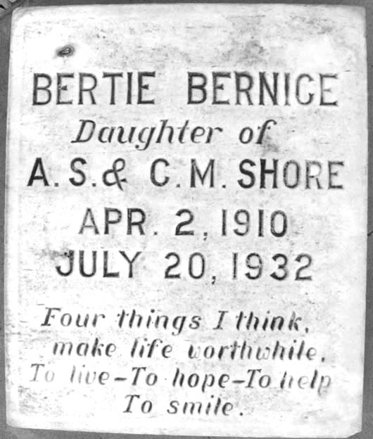 Bertie Bernice Shore