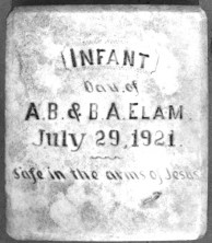Infant Daughter  Elam