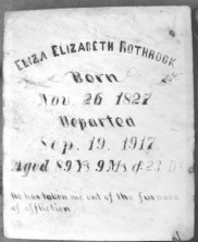 Eliza Elizabeth Rothrock