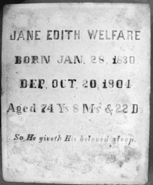 Jane Edith Welfare