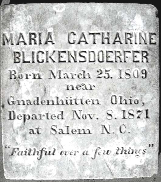 Maria Catharine Blickensdoerfer