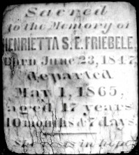 Henrietta Sarah Elizabeth Friebele