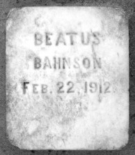 Infant Son  Bahnson