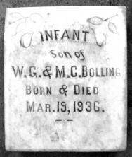 Infant Son  Bolling