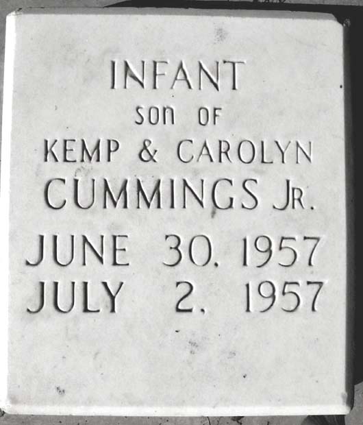Infant Son Cummings