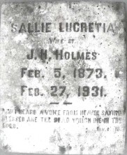 Sallie Lucretia Holmes