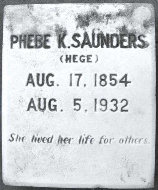 Phebe Catherine Saunders