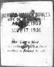 Bertha  Bowles