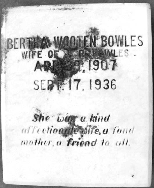 Bertha Bowles