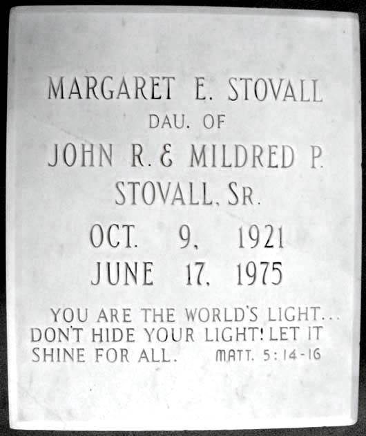 Margaret Evelyn Stovall