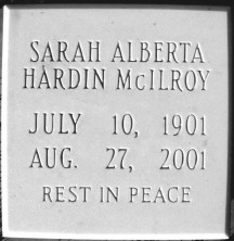 Sarah Alberta McIlroy