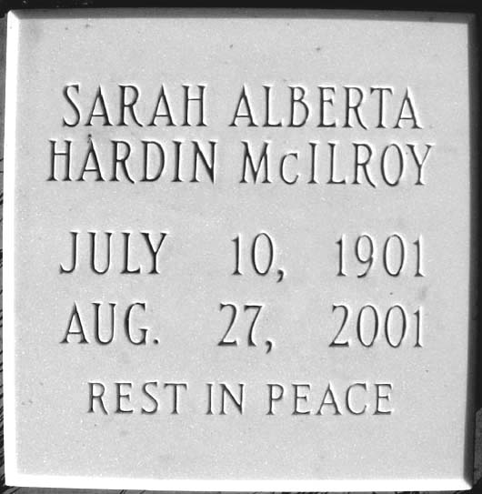 Sarah Alberta McIlroy