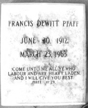 Francis DeWitt Pfaff