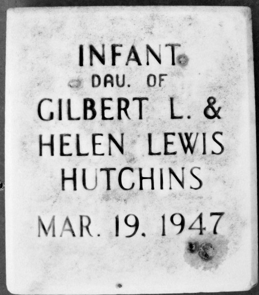 Infant Daughter Hutchins