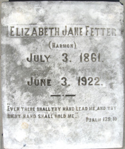 Elizabeth Jane Fetter