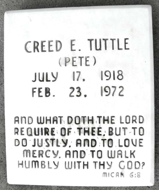 Creed (Pete) Elroy Tuttle