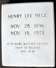 Henry Lee Hege