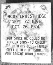 Jacob  (Jake) Ernest Hege