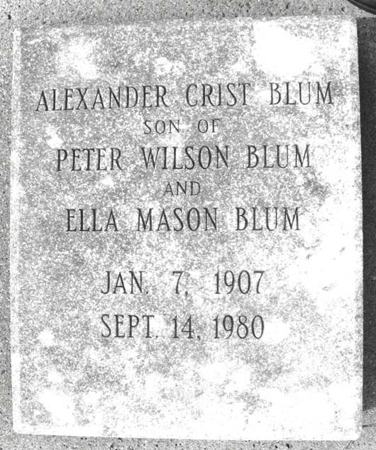 Alexander (Allie) Crist Blum