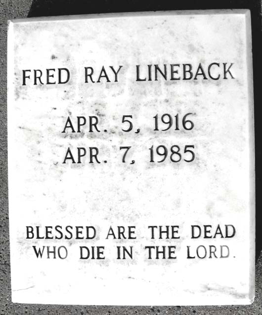 Fred Ray Lineback
