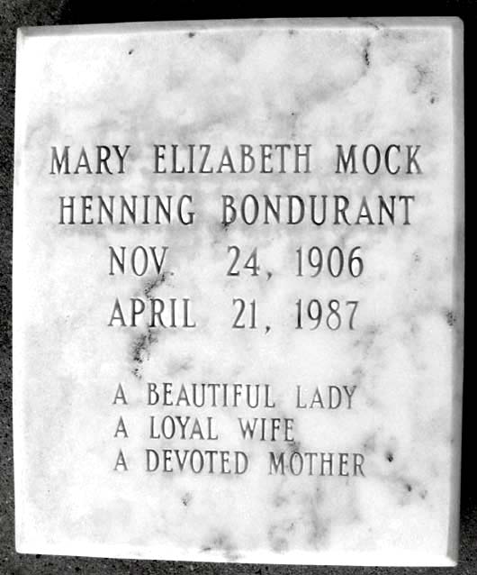 Mary Elizabeth Bondurant