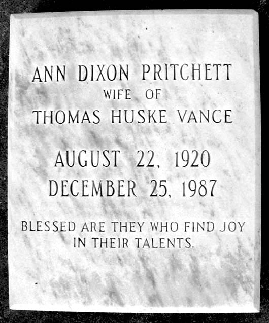 Ann Dixon Vance