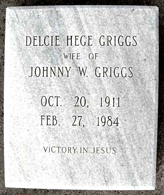 Delcie Elizabeth Griggs