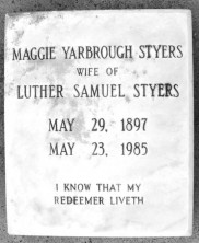 Margaret (Maggie) Jane Styers