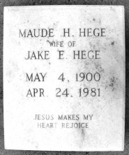Maude Harriet Hege