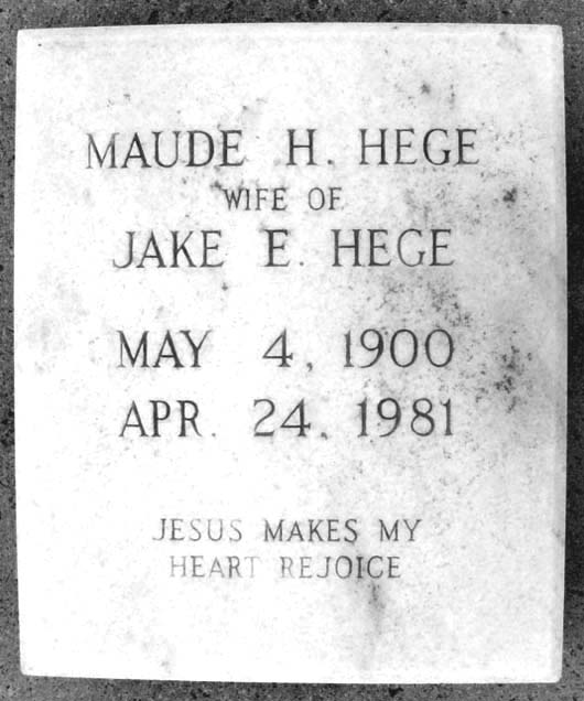 Maude Harriet Hege