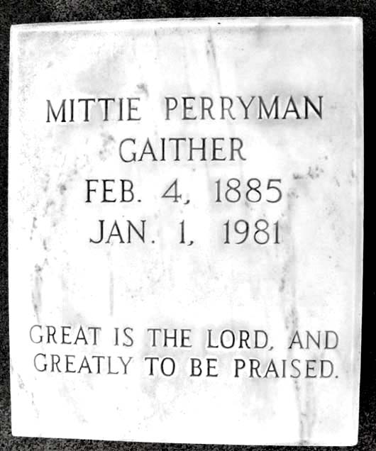 Mittie Florence Gaither