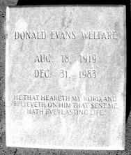 Donald Evans Welfare