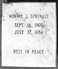 Winnie Lee Sprinkle