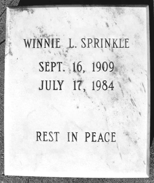 Winnie Lee Sprinkle