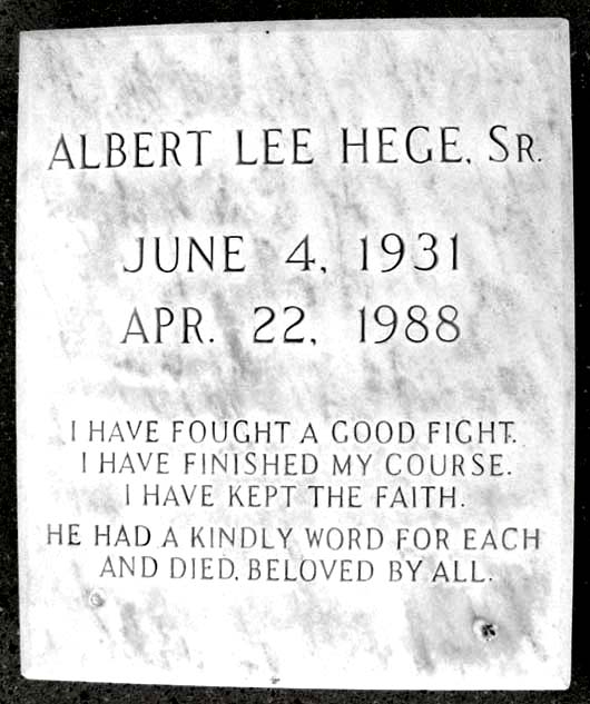 Albert Lee Hege