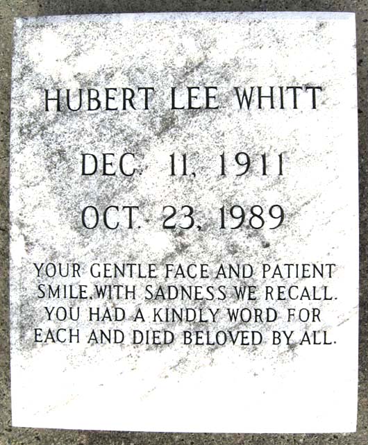 Hubert Lee Whitt