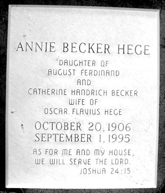 Annie Eleanor Hege