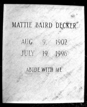 Mattie Dora Decker
