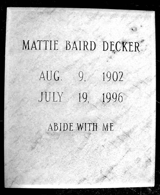 Mattie Dora Decker
