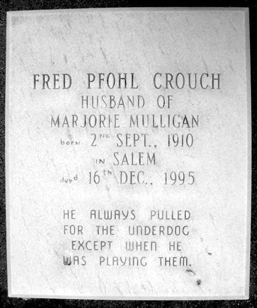 Fred Pfohl Crouch