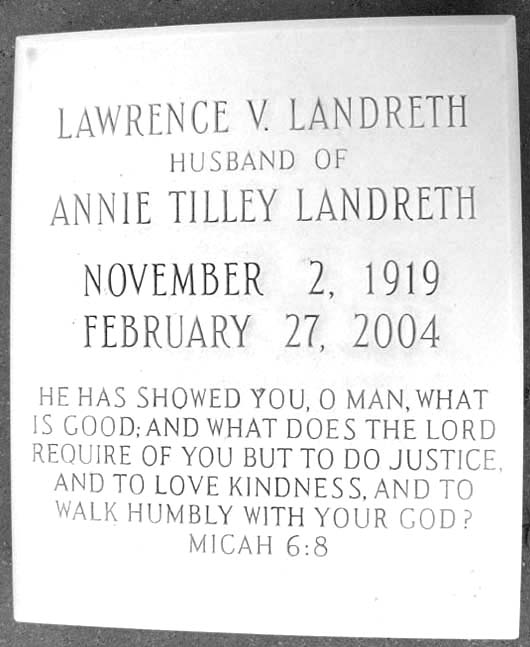 Lawrence Vance Landreth
